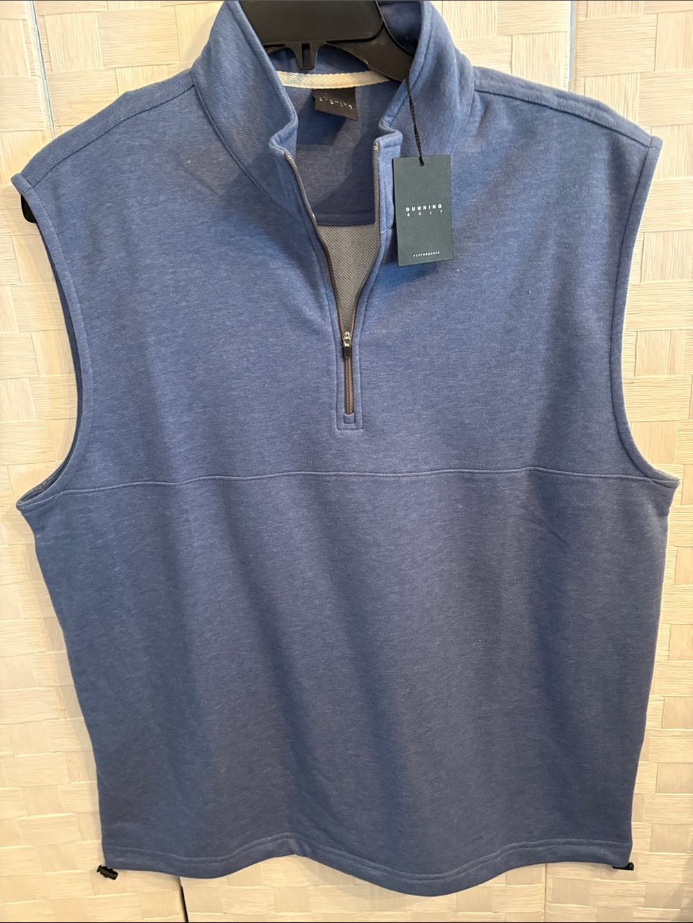 Men's Sleeveless Half-Zip Pullover Vest - Heather Navy